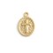 18K Gold PVD Stainless Steel Textured Medallion Cross Charm - DIY Charm Necklace Charms